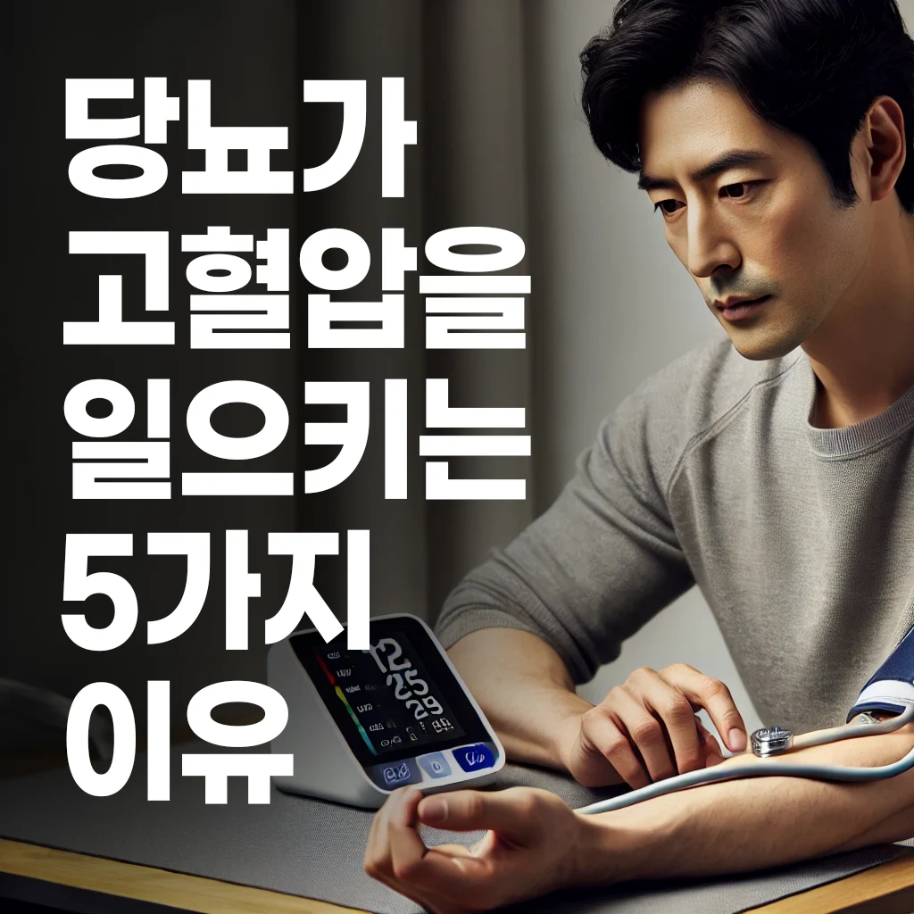 당뇨가 고혈압을 유발하는 5가지 이유